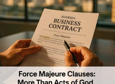 Force Majeure Isn’t Just ‘Acts of God’-Here’s What Florida Owners Miss