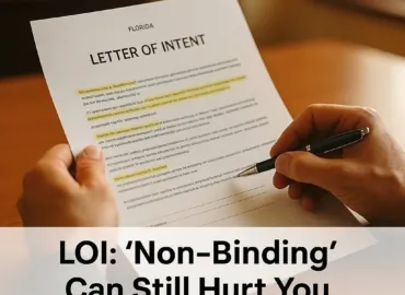 LOI (Letter of Intent): ‘Non-Binding’ Can Still Hurt You