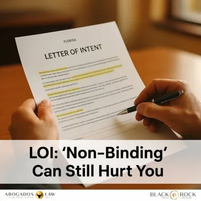 LOI (Letter of Intent): ‘Non-Binding’ Can Still Hurt You