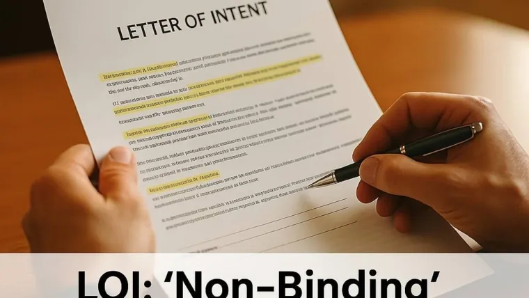 LOI (Letter of Intent): ‘Non-Binding’ Can Still Hurt You