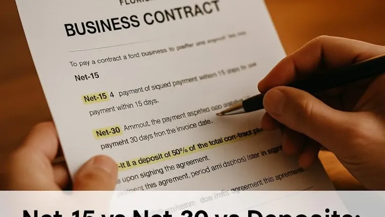 Payment Terms That Work: Net-15 vs Net-30 vs Deposits