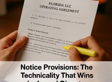 Notice Provisions: The Technicality That Wins (or Loses) Disputes